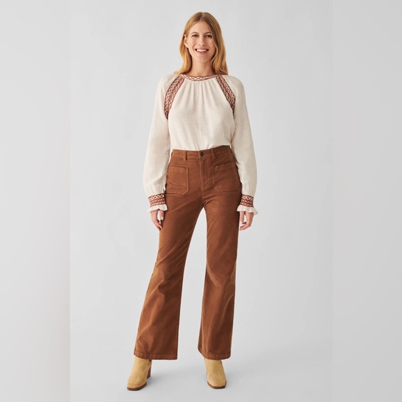 Faherty Embroidered Longsleeve Top XS NWT - Picture 5 of 9